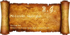 Molcsán Györgyi névjegykártya
