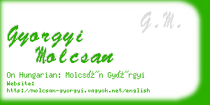 gyorgyi molcsan business card
